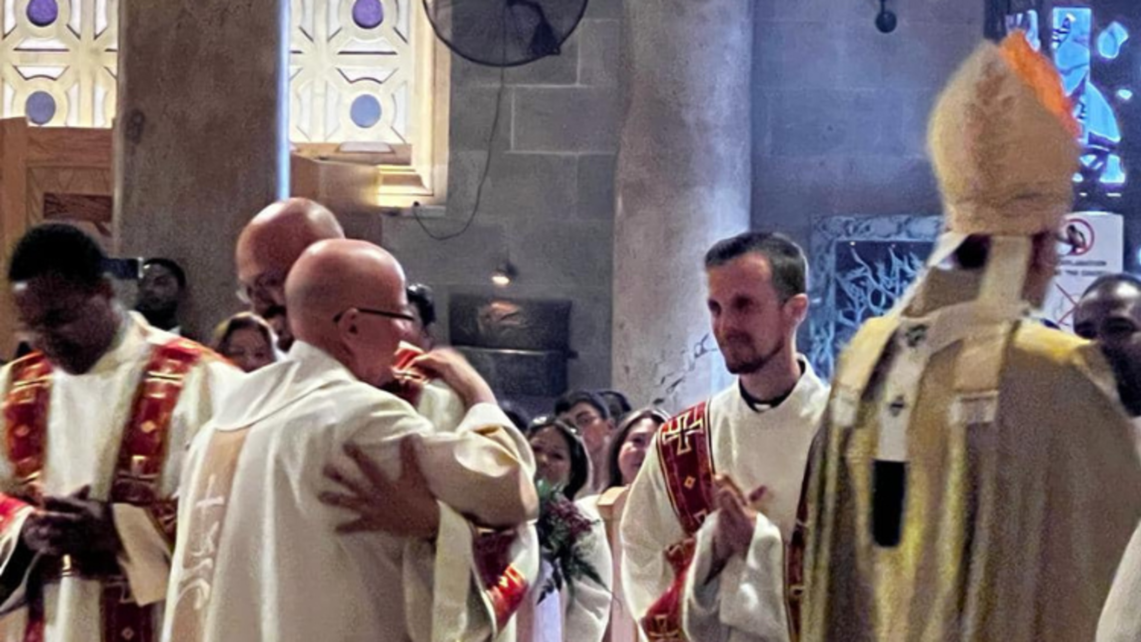 (center) Dcn. Joshua Sciullo, SDB, during his ordination | Photo by Fr. Dave Moreno, SDB Deacon Joshua Sciullo Ordination
