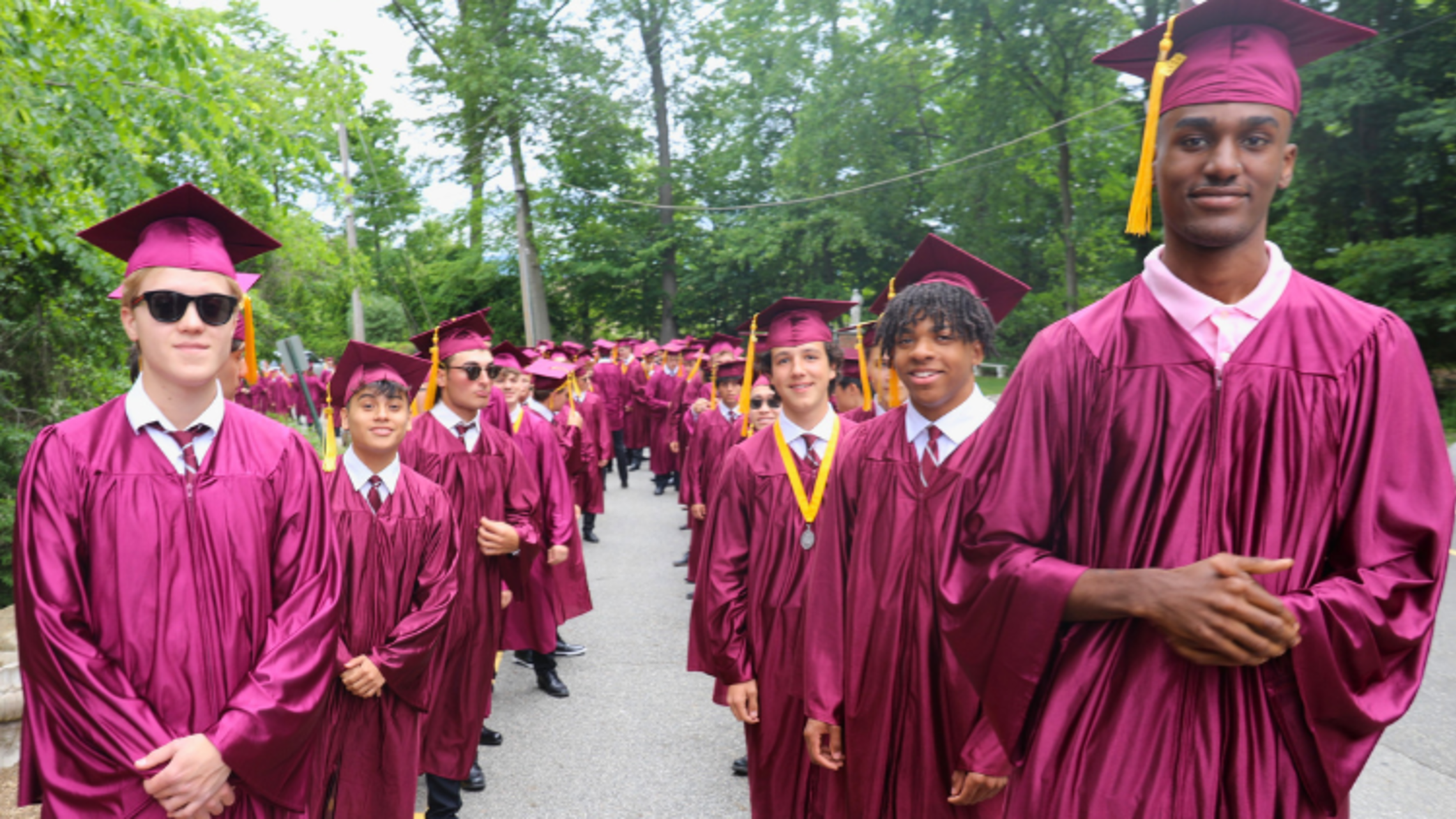 Don Bosco Prep students line up for graduation | Photo by Jennifer Passerino Don Bosco Prep Graduation 2023