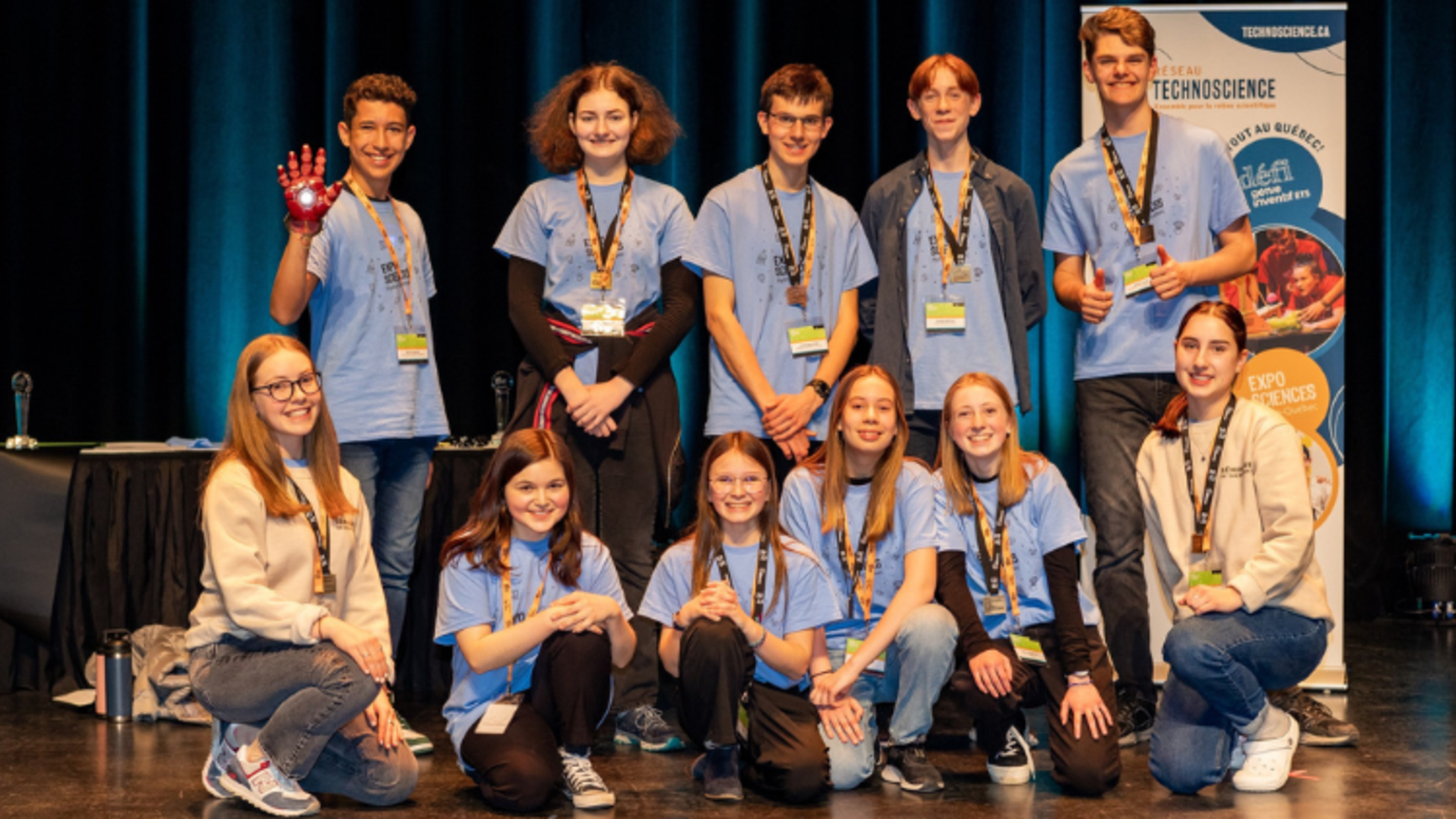 Le Salésien students at the Estrie regional finale | Photo courtesy of Le Salésien's Facebook Le Salesien Winners