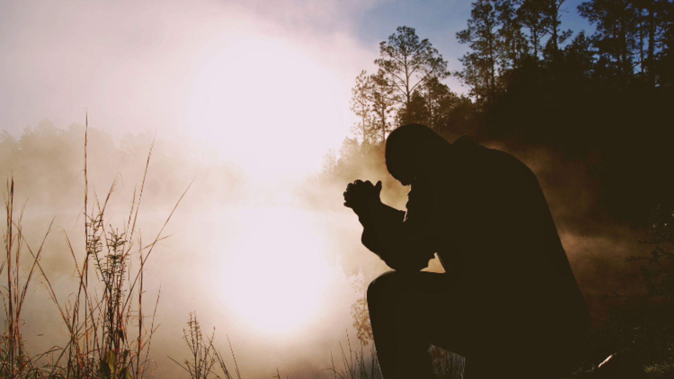 A man prays at dusk. | Courtesy of Pexels from pixabay Lenten Reflection 1