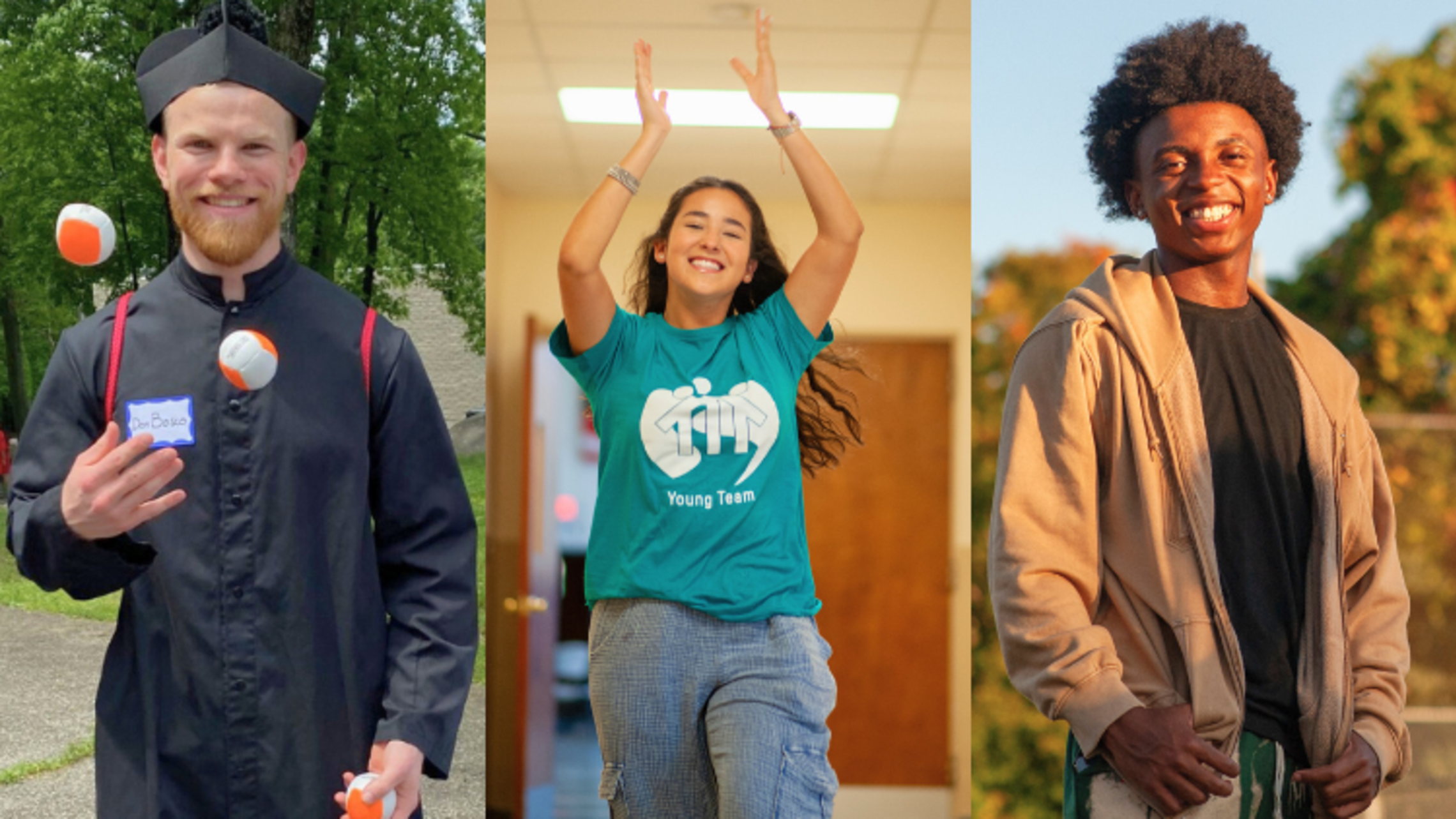 Novice Nicholas Jandernoa at Mary Help of Christians Day 2024 and Salesian youths during a past Salesian Leadership Retreat | Courtesy of Mrs. Andrea Zimmerman, SDB Salesian Family Province Delegate and Salesian Cooperator, and Salesian Youth Ministry Make a Gift to the Salesian Society