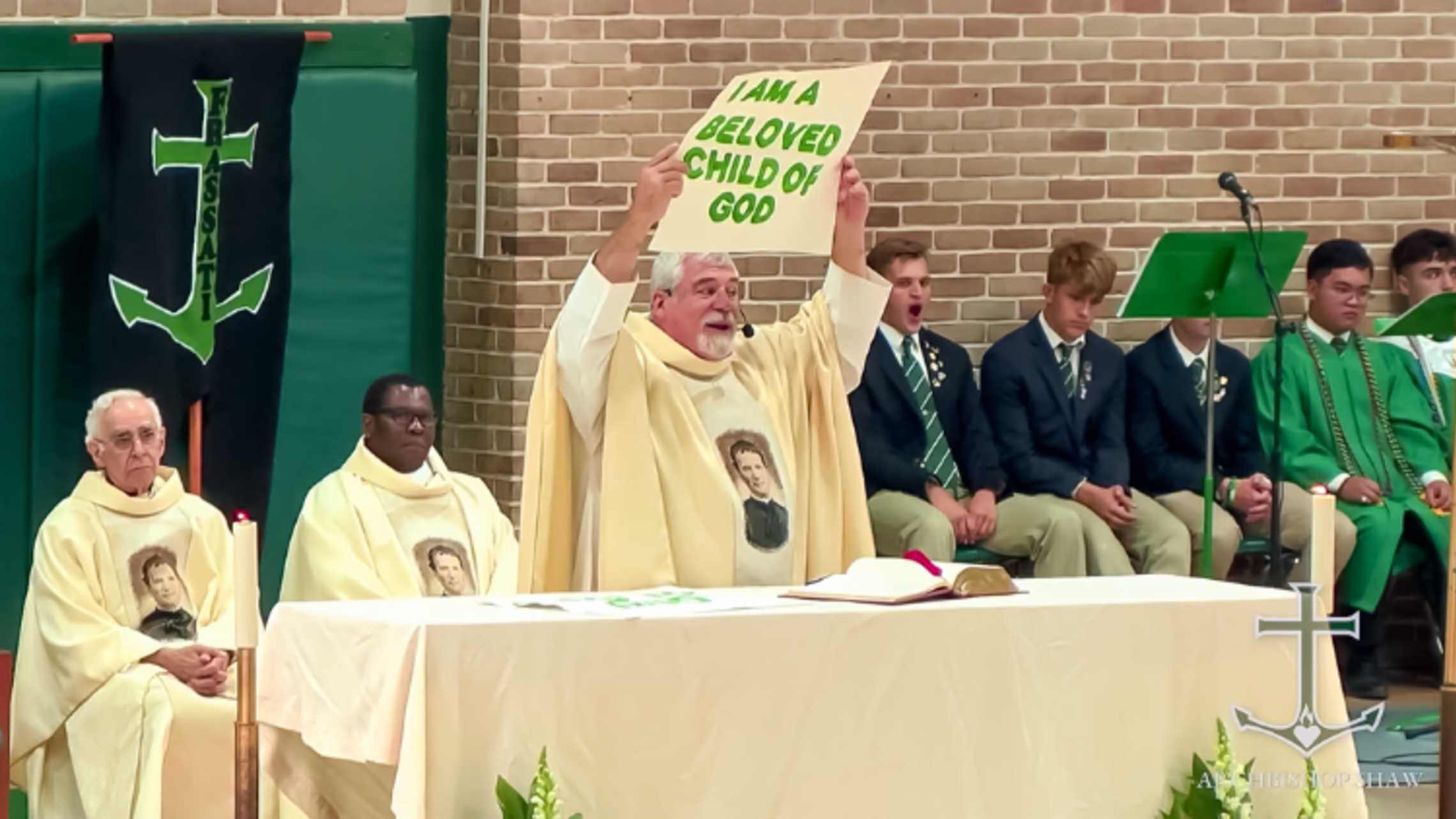 Marrero Director Fr. Steve Ryan, SDB, addresses Archbishop Shaw High School's Class of 2022 | Screenshot taken from Archbishop Shaw's YouTube Message of the Provincial 06.09.22