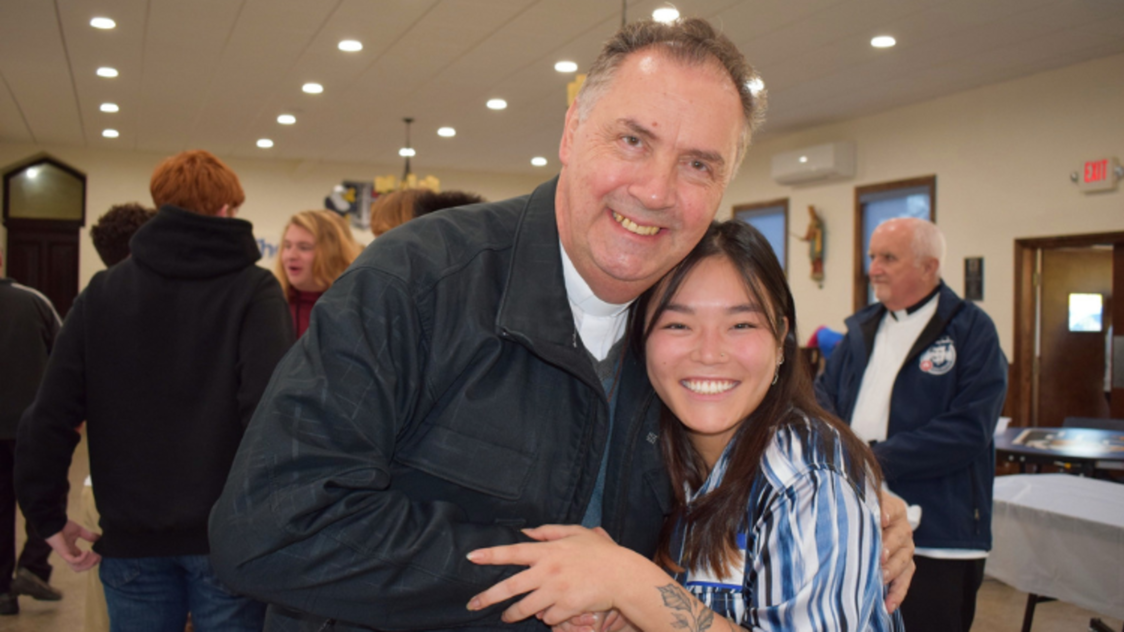 The Rector Major with core team member Anna Swartzberg | Photo by Salesian Youth Ministry Message of the Provincial 12.08.22