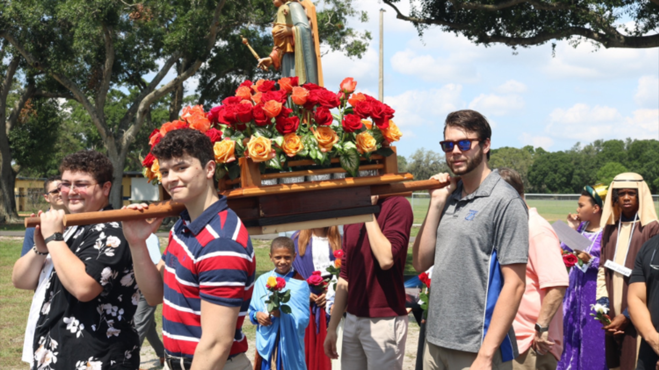Young people during the procession | Photo by Chioma Okoye Mary Help of Christians Celebrations 2023 Pt. II