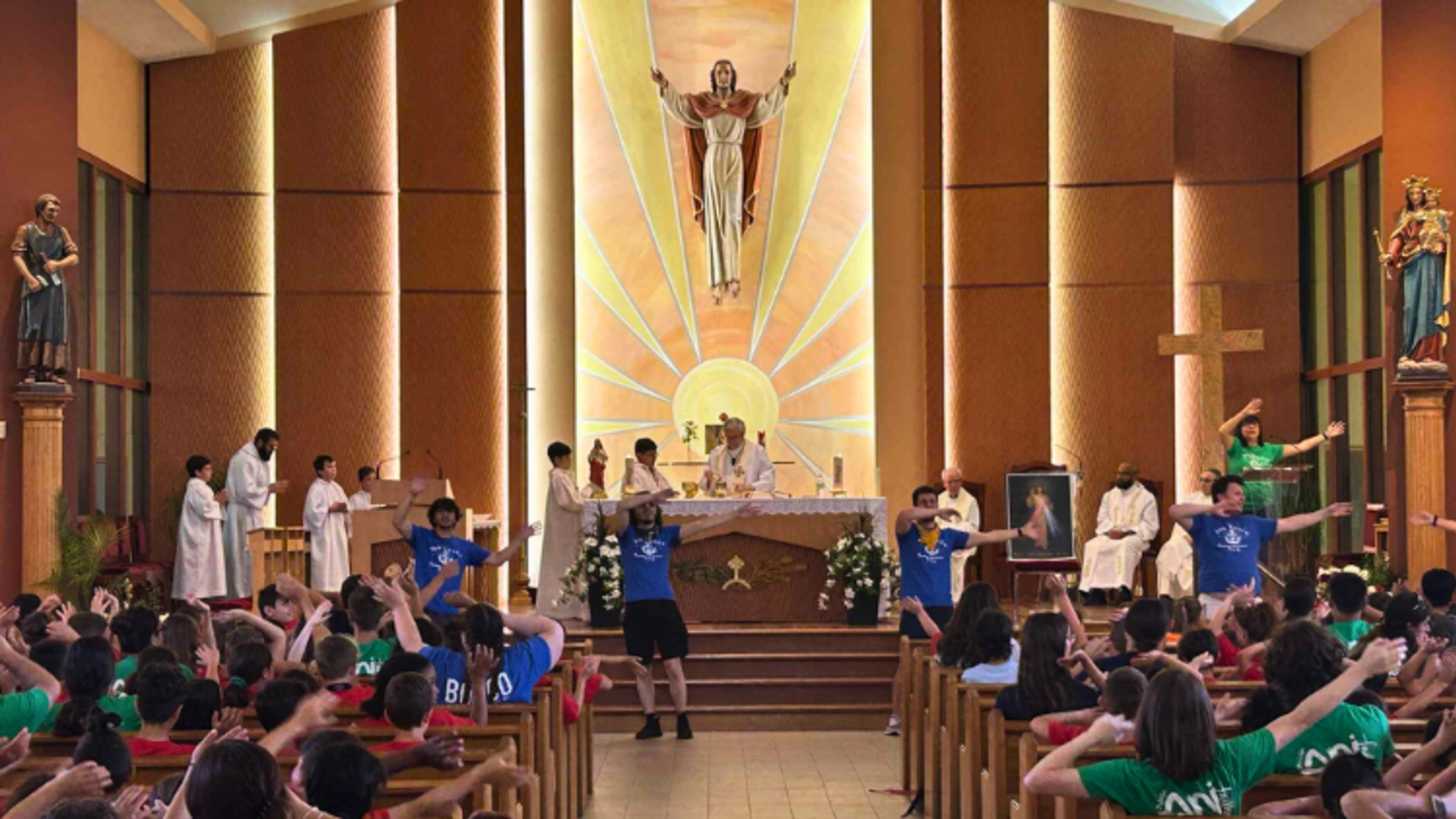 Friday Mass with campers at Happy Days Camp in Montréal | Photo by Fr. Richard Authier, SDB Montreal Summer Camp