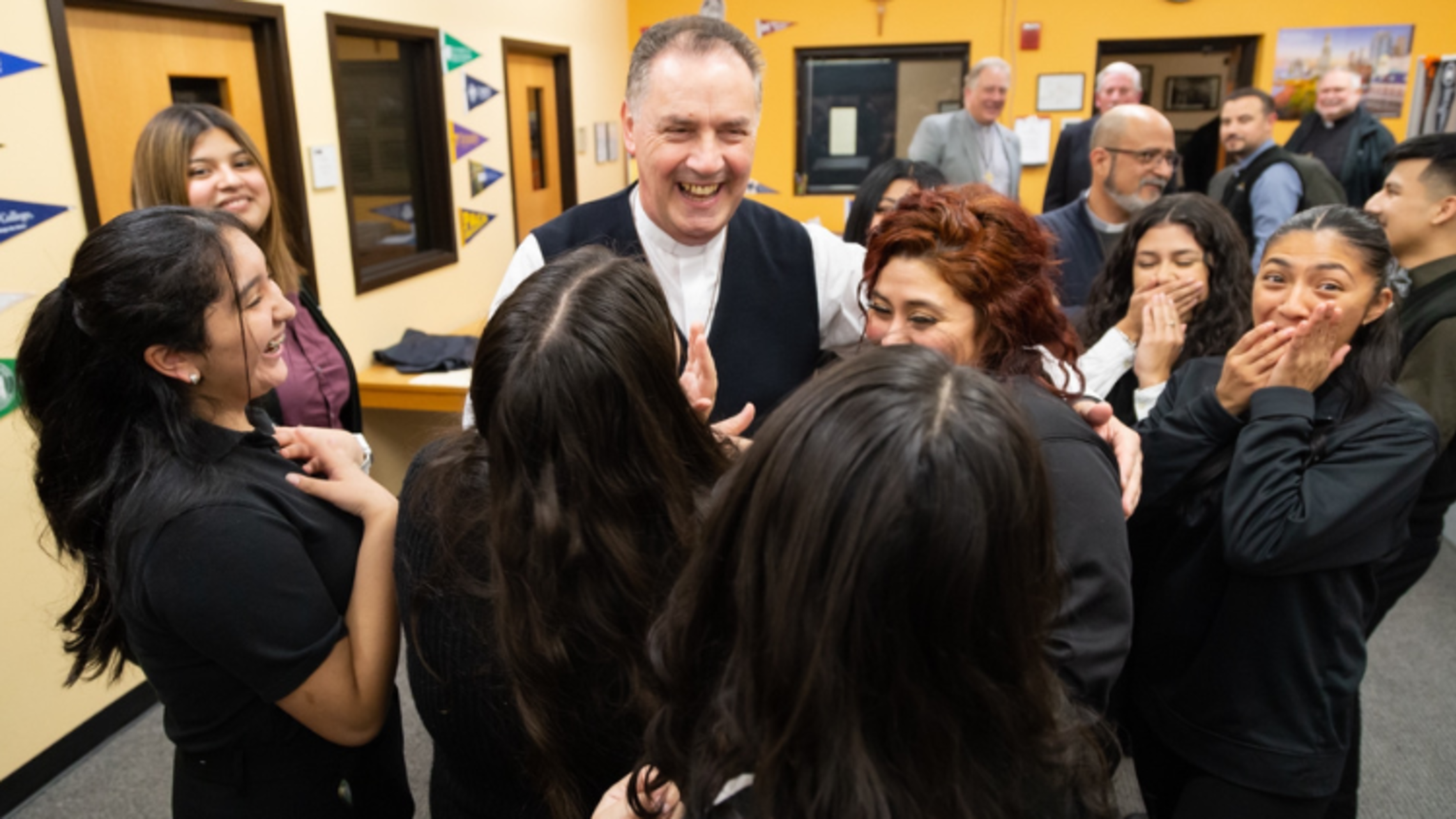 The Rector Major with DBCR students and families | Photo by Casey Rosil  Rector Major at DBCR