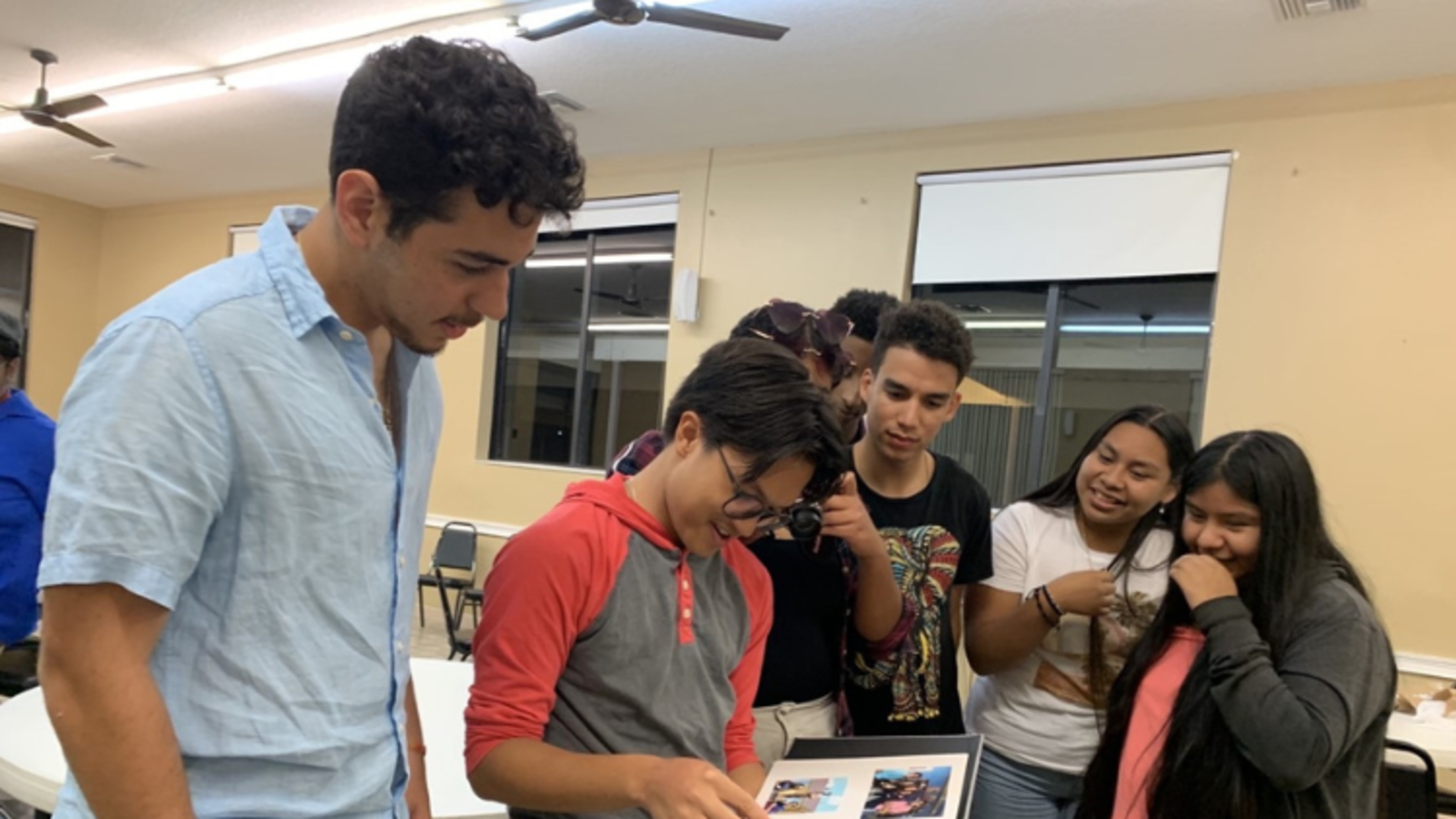 Cristo Rey Tampa students say goodbye to Jieo | Photo by Chioma Okoye Thank You, Jieo!